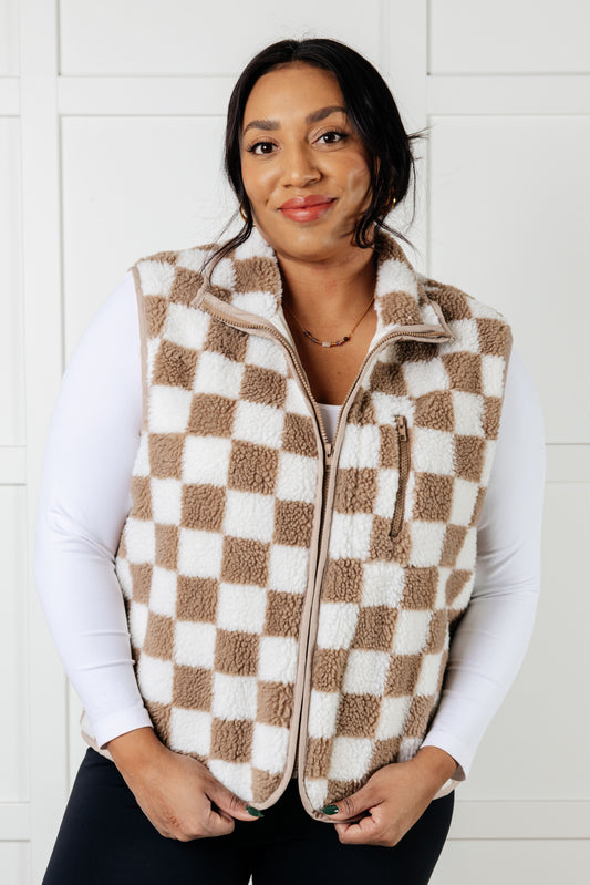 Cabin Checkered Fleece Vest