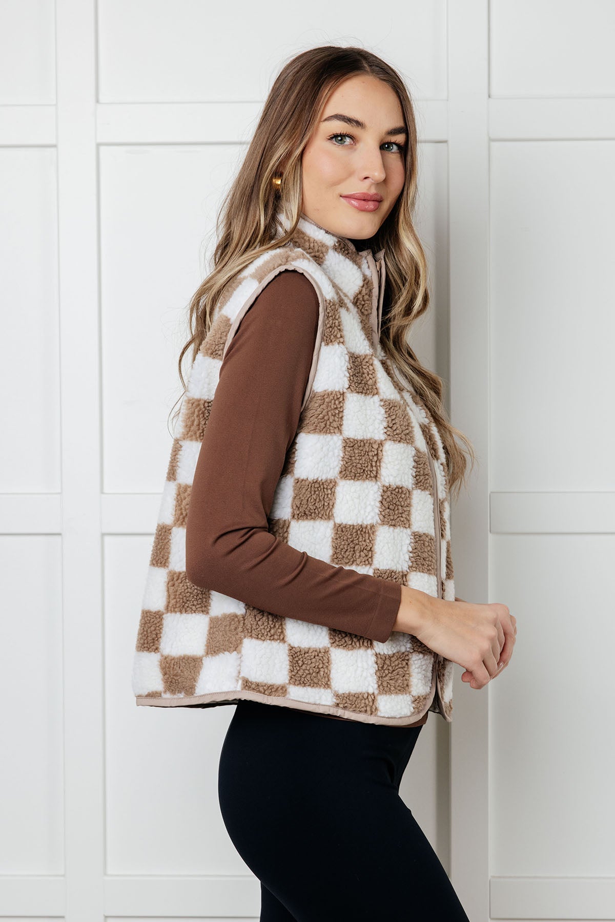 Cabin Checkered Fleece Vest