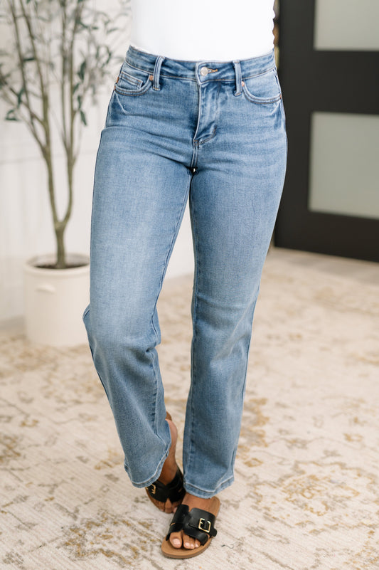 JUDY BLUE Corrine Tummy Control Vintage Straight Jeans