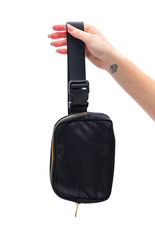 Core Nylon Belt Bag, Black