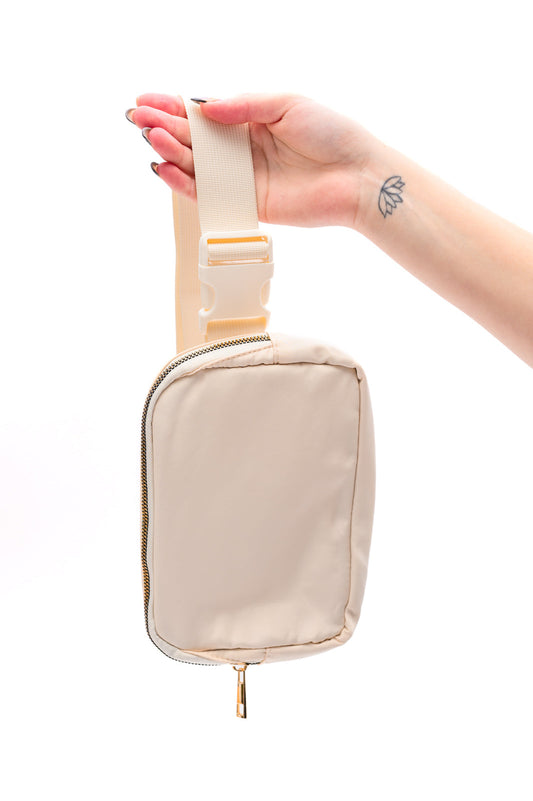 Core Nylon Belt Bag, Ivory