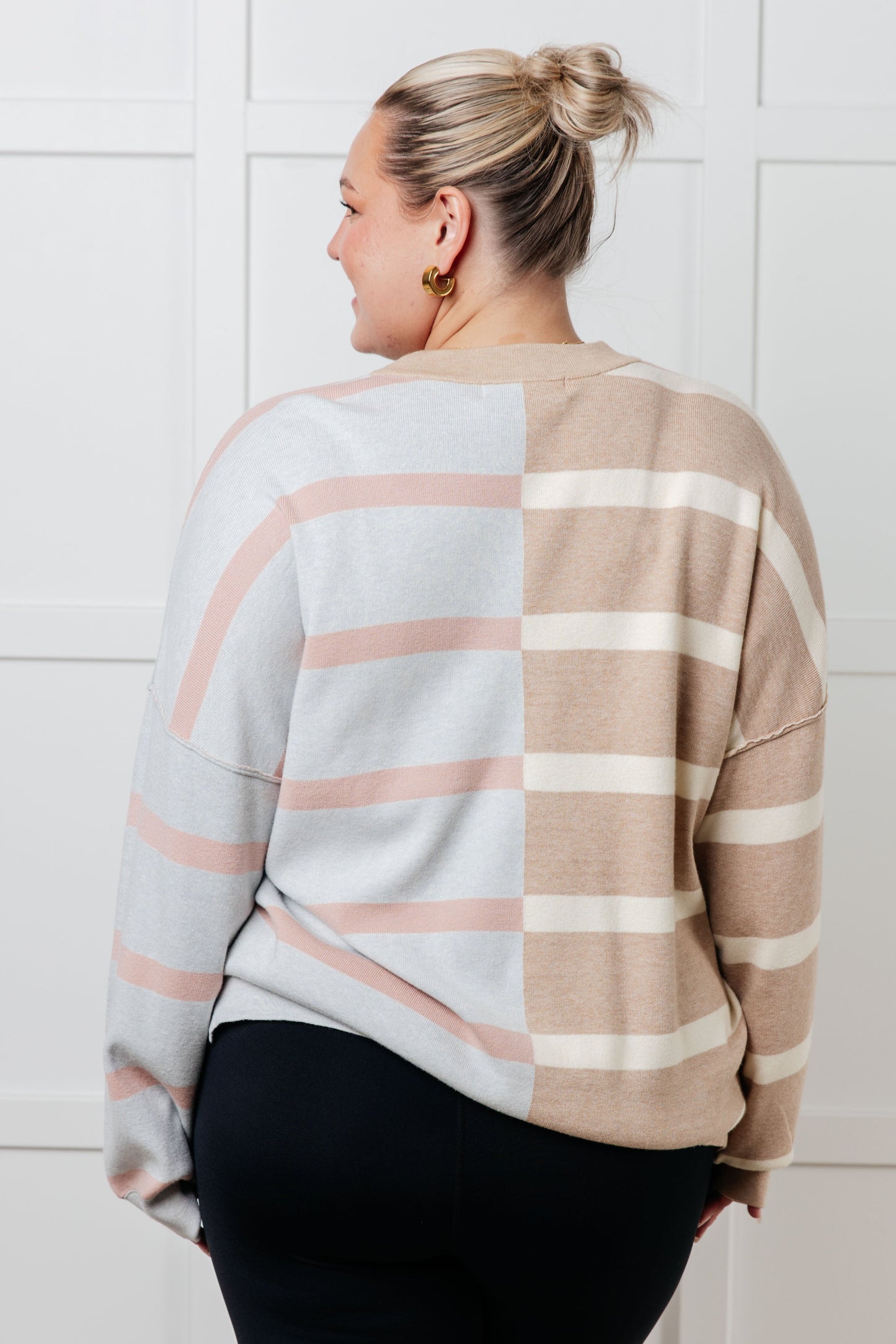 Exceptional Thought Striped Color Block Sweater