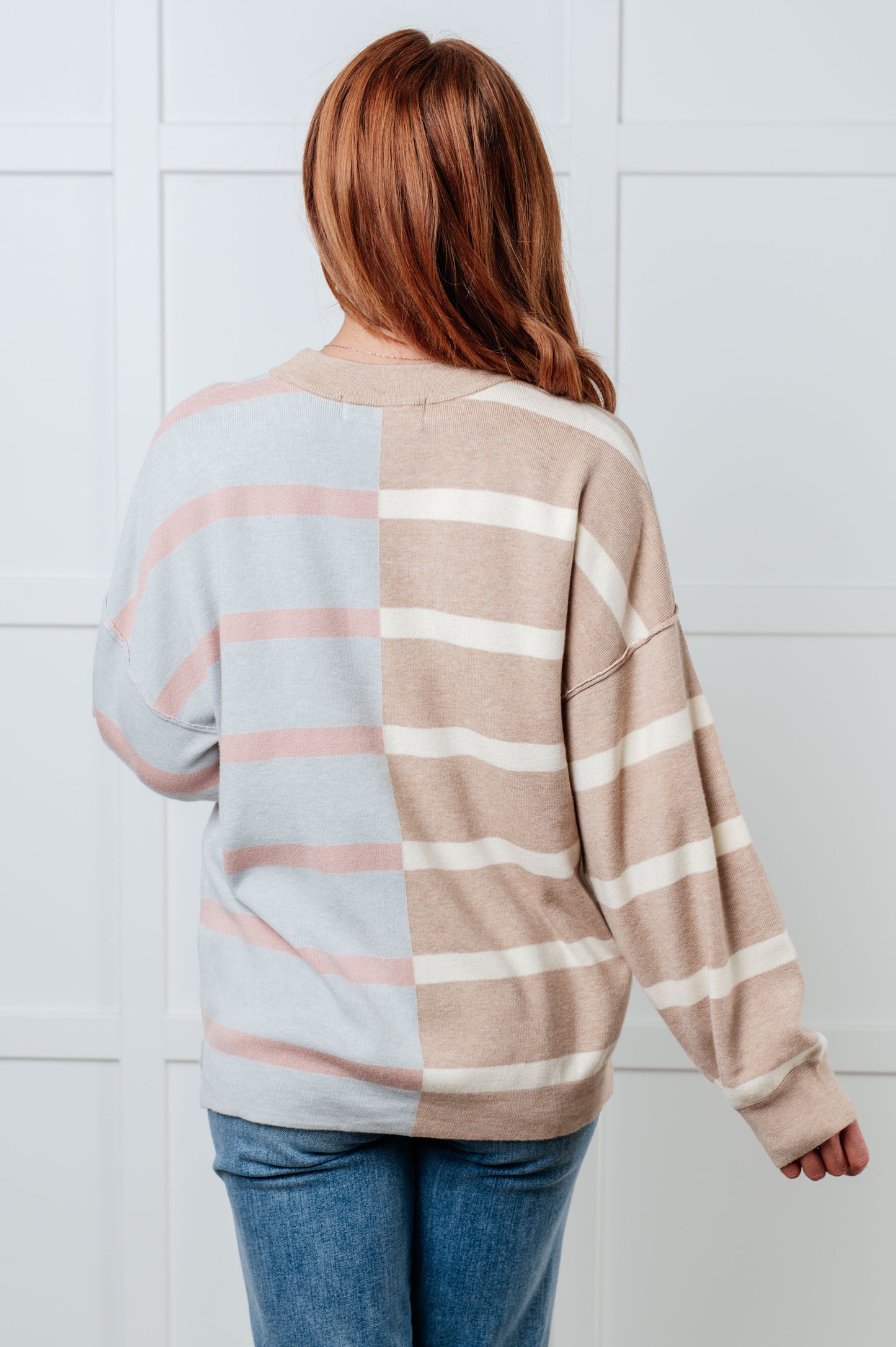 Exceptional Thought Striped Color Block Sweater
