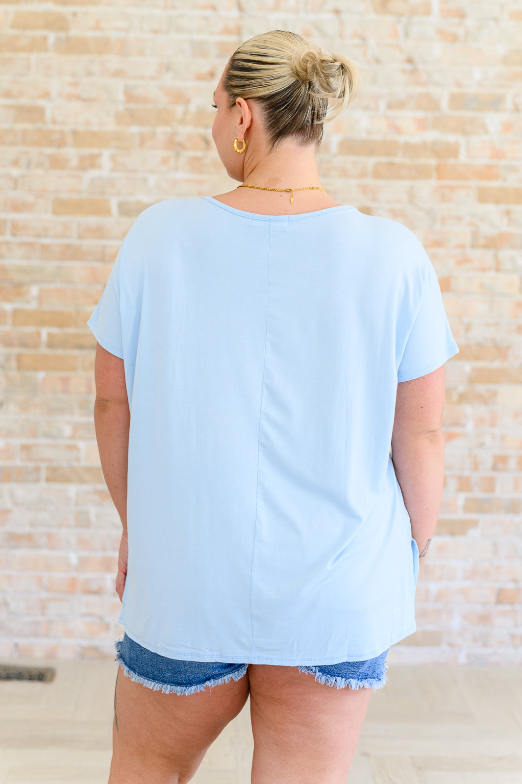 Sky Soft Jersey Side Slit Top