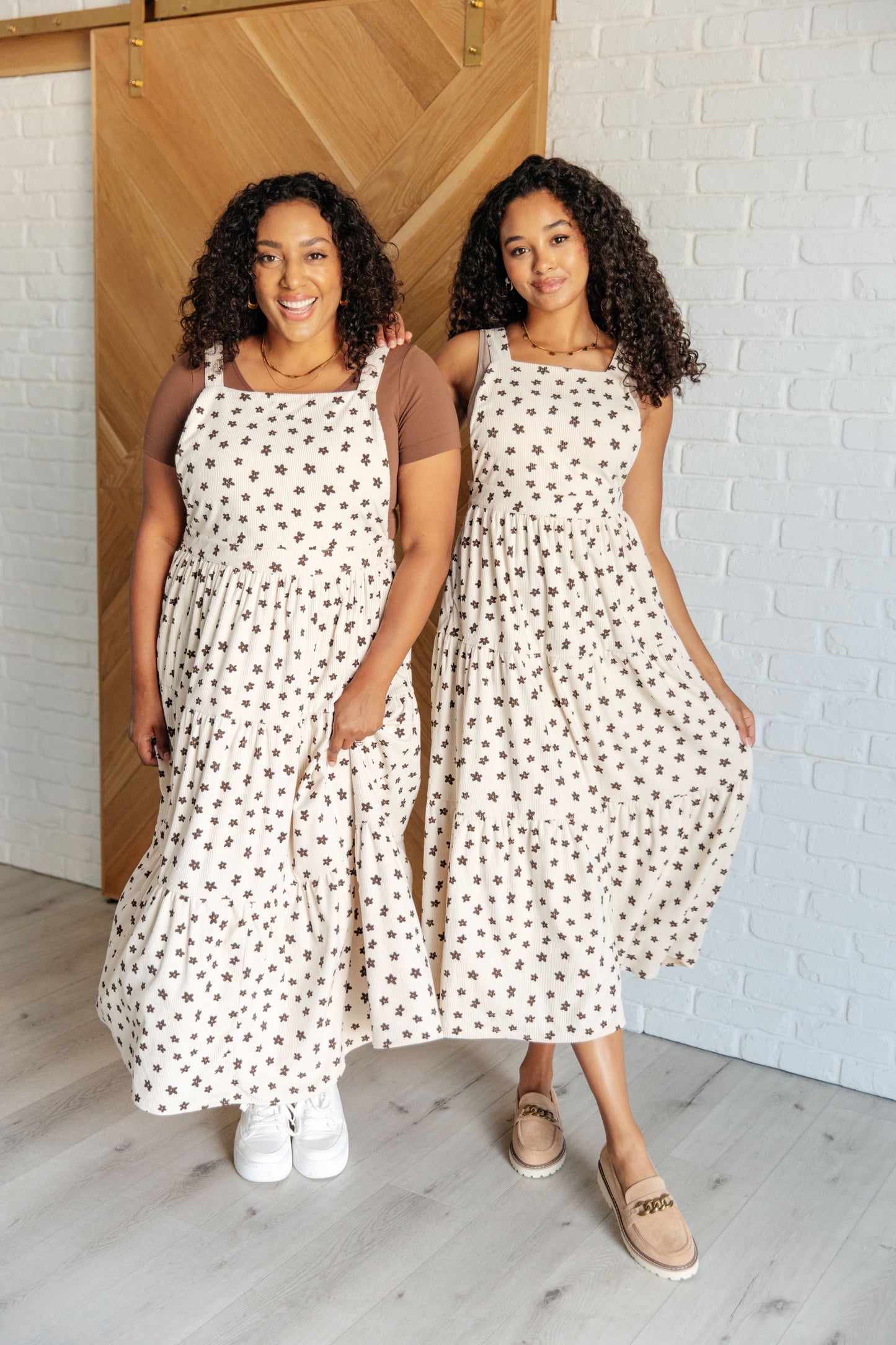 Meadow Corduroy Floral Midi Dress