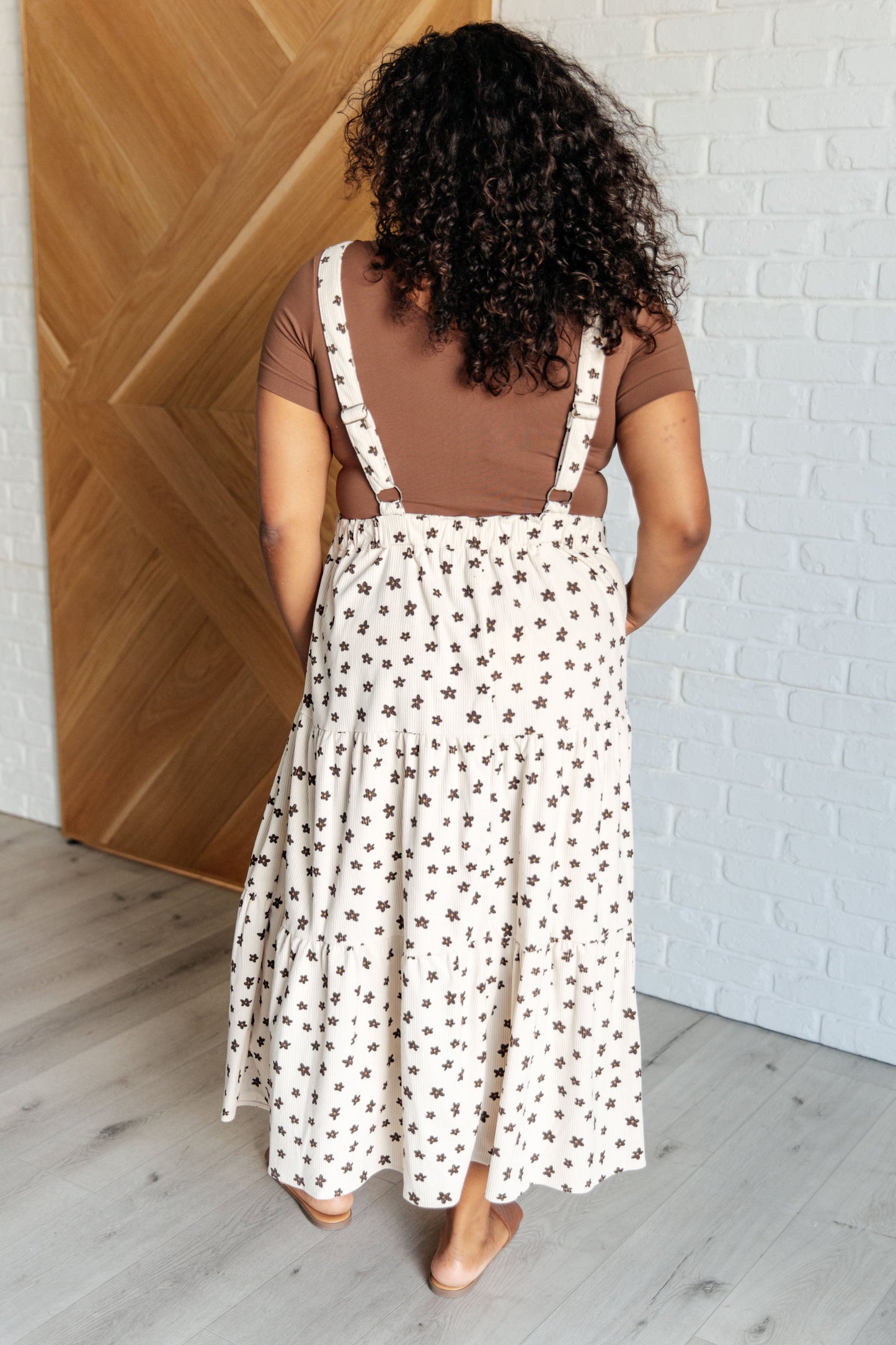 Meadow Corduroy Floral Midi Dress