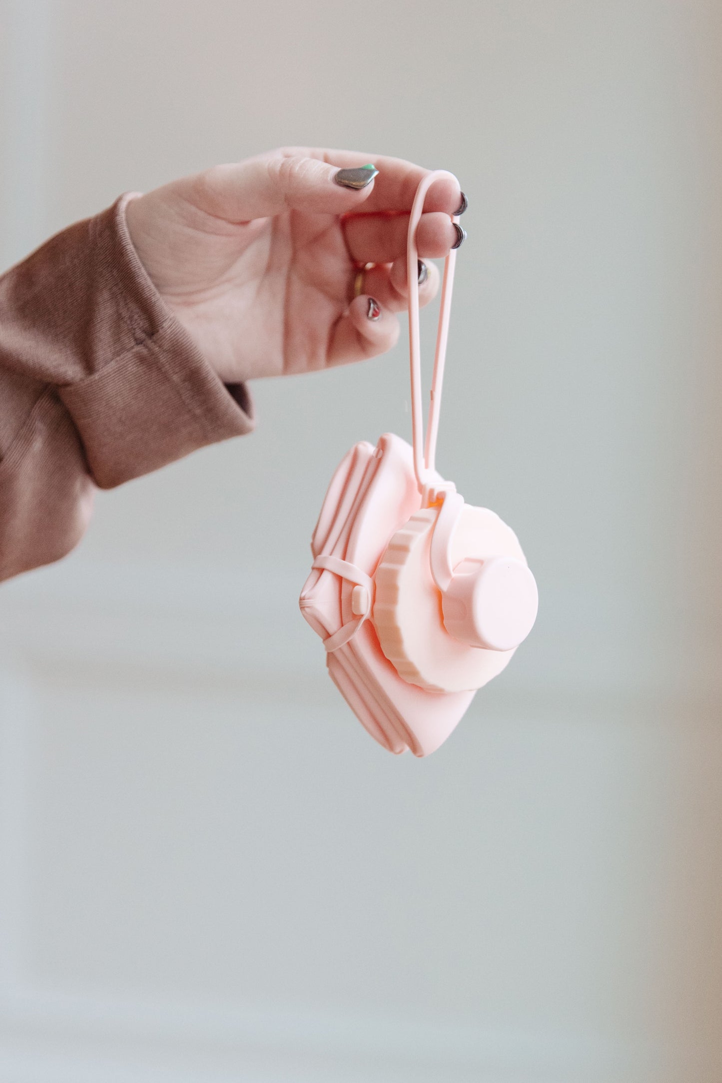 Collapsing Silicone Water Bottle, Diamond Pink