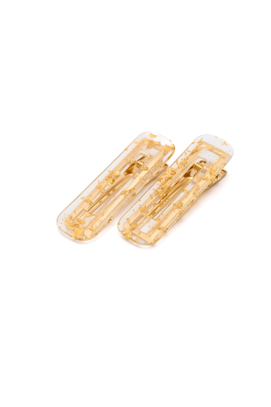 Gold Leaf Hair Clips, 2-Pack