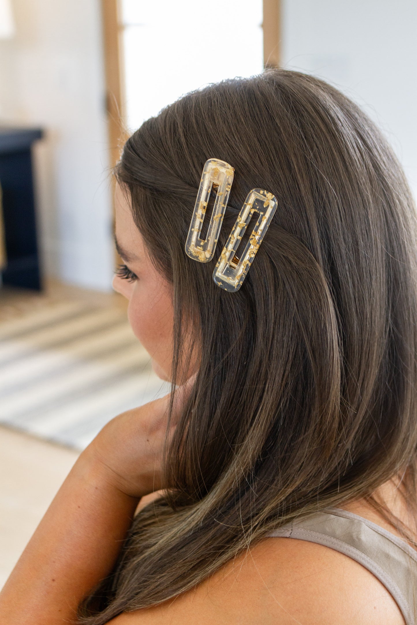 Gold Leaf Hair Clips, 2-Pack