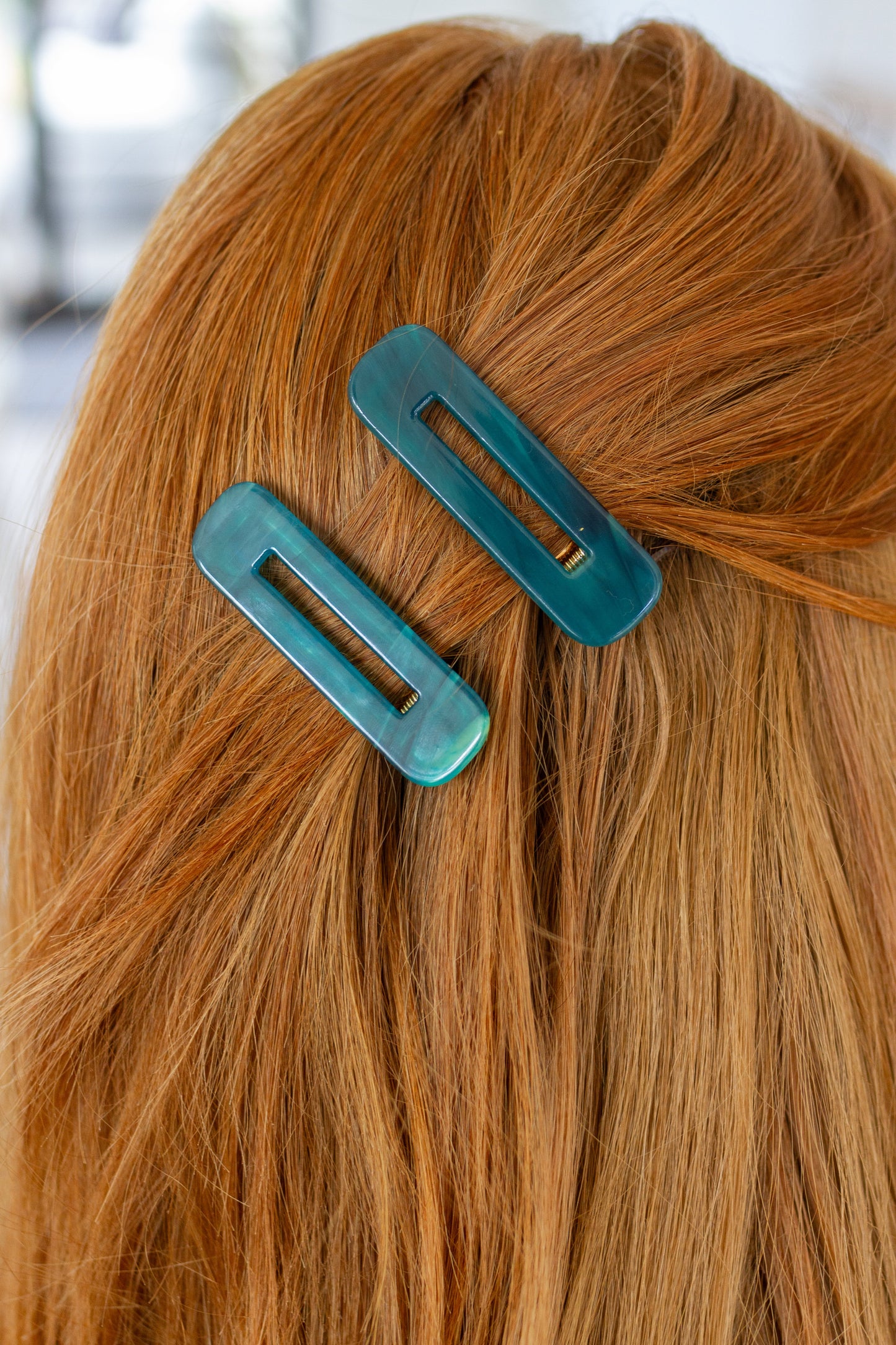 Double Trouble Hair Clip Set of 2, Sea Blue