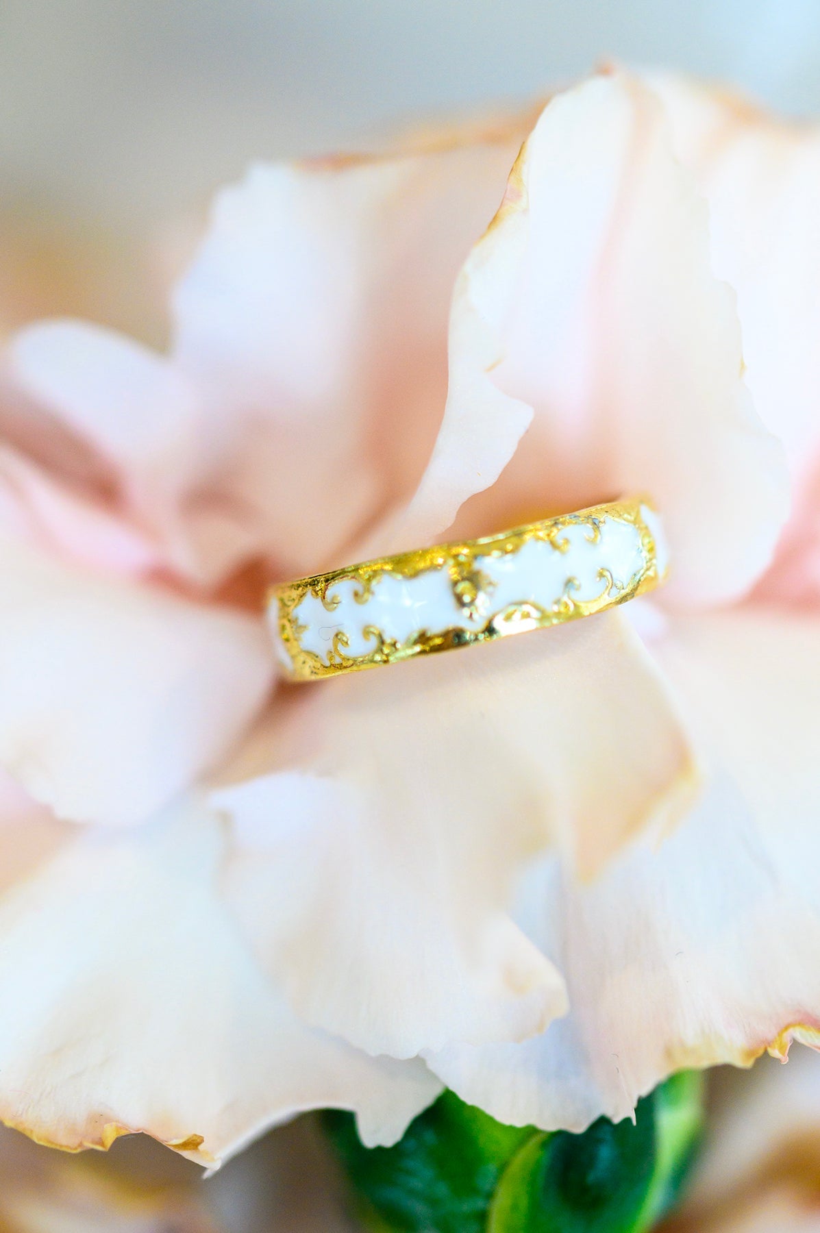 Carolina Hand-Crafted 18K Gold-Dipped Pattern Ring