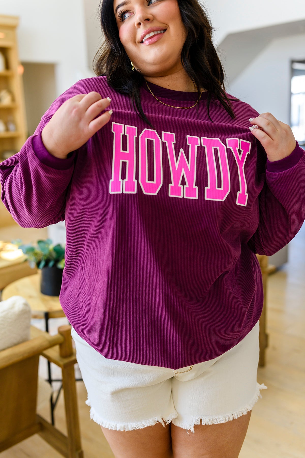 HOWDY Corded Pullover Sweatshirt
