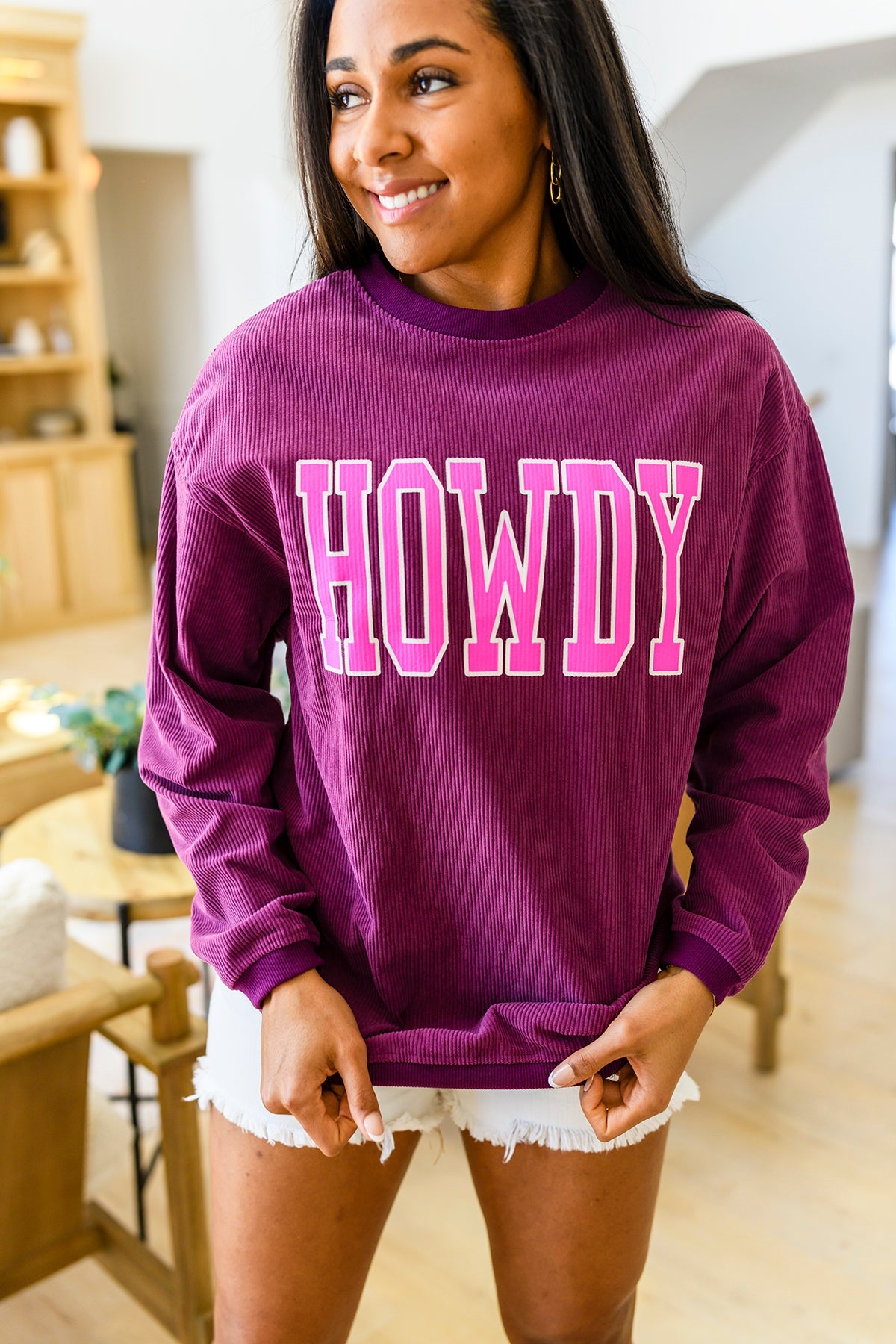 HOWDY Corded Pullover Sweatshirt