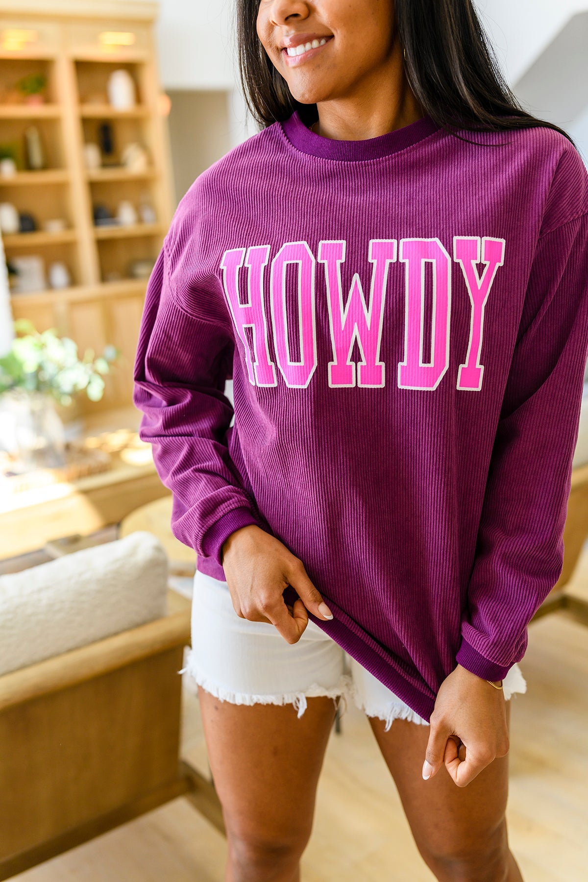 HOWDY Corded Pullover Sweatshirt