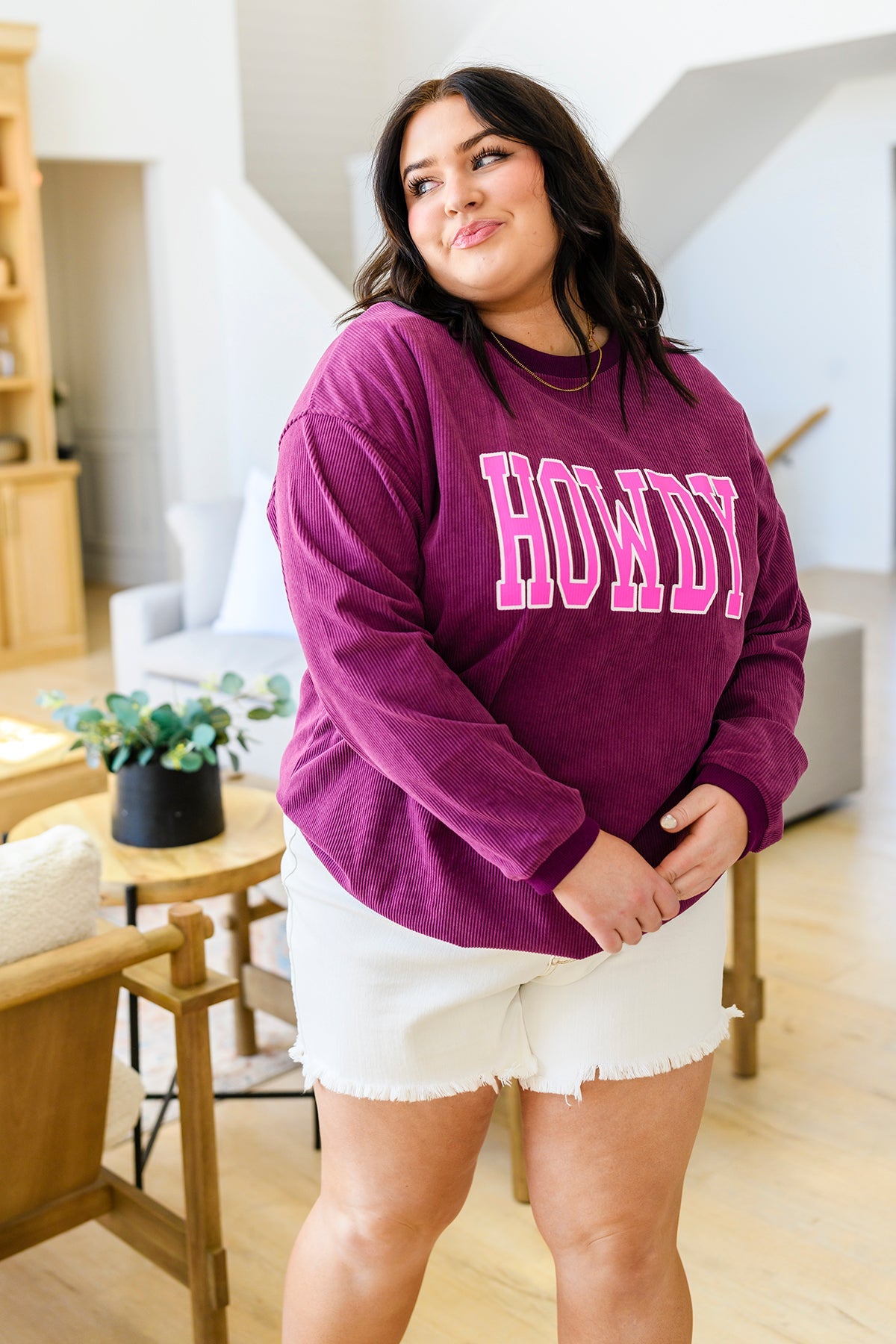 HOWDY Corded Pullover Sweatshirt