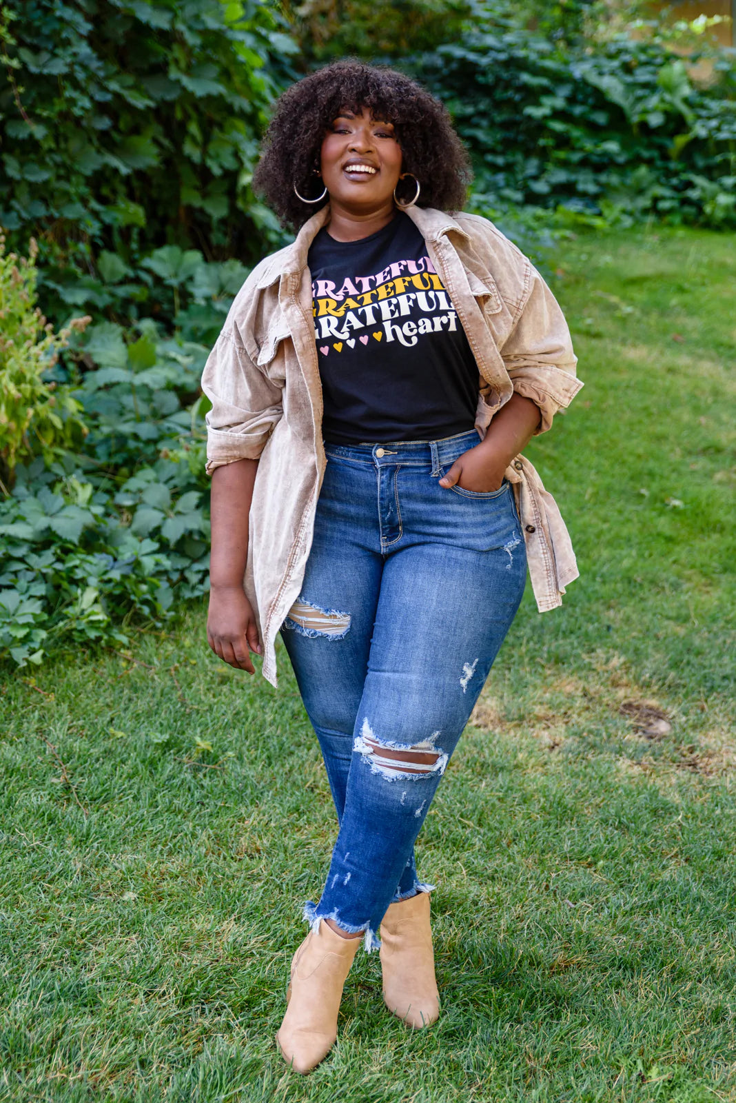 Grateful Heart Graphic Tee - SizeSmall