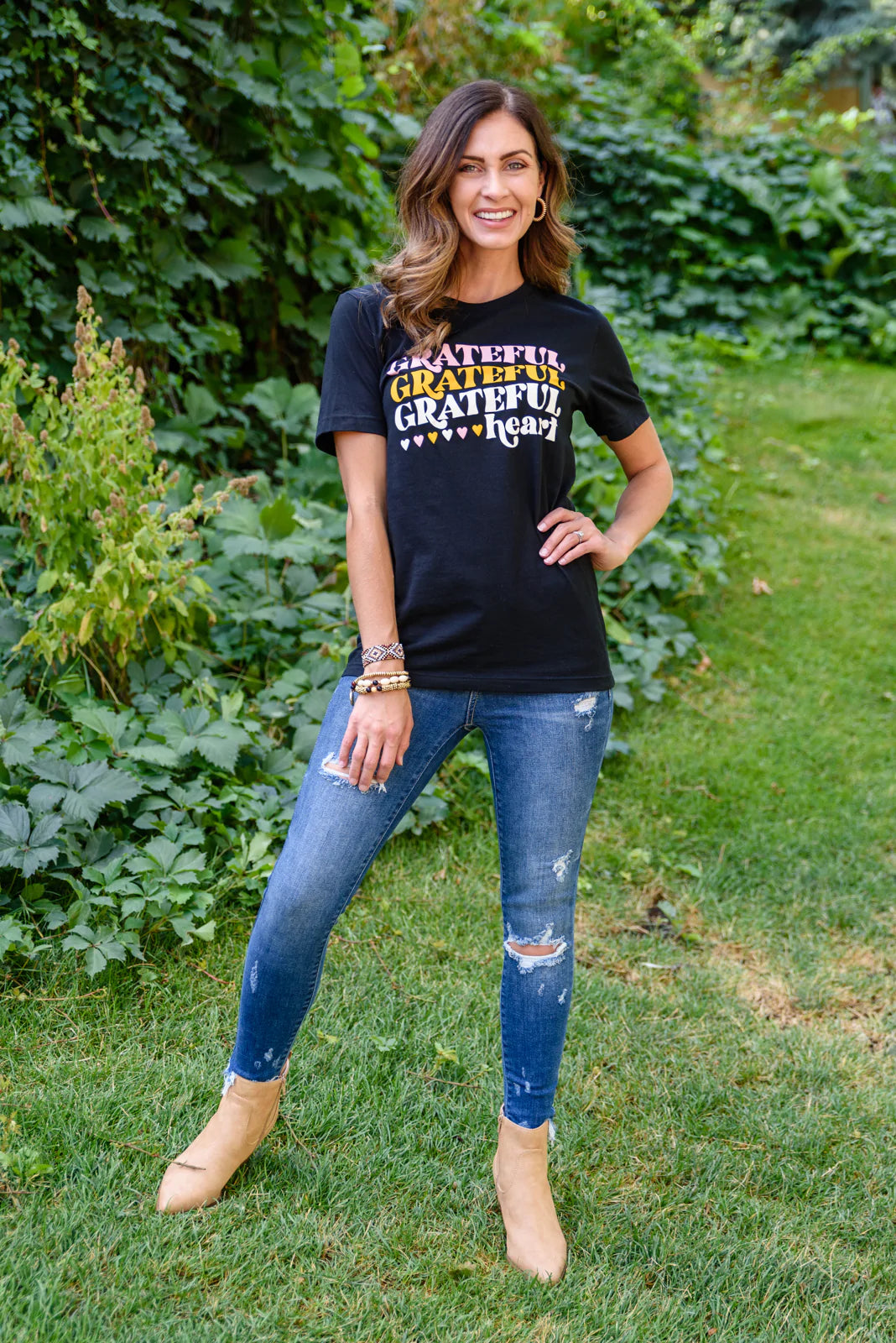 Grateful Heart Graphic Tee - SizeSmall