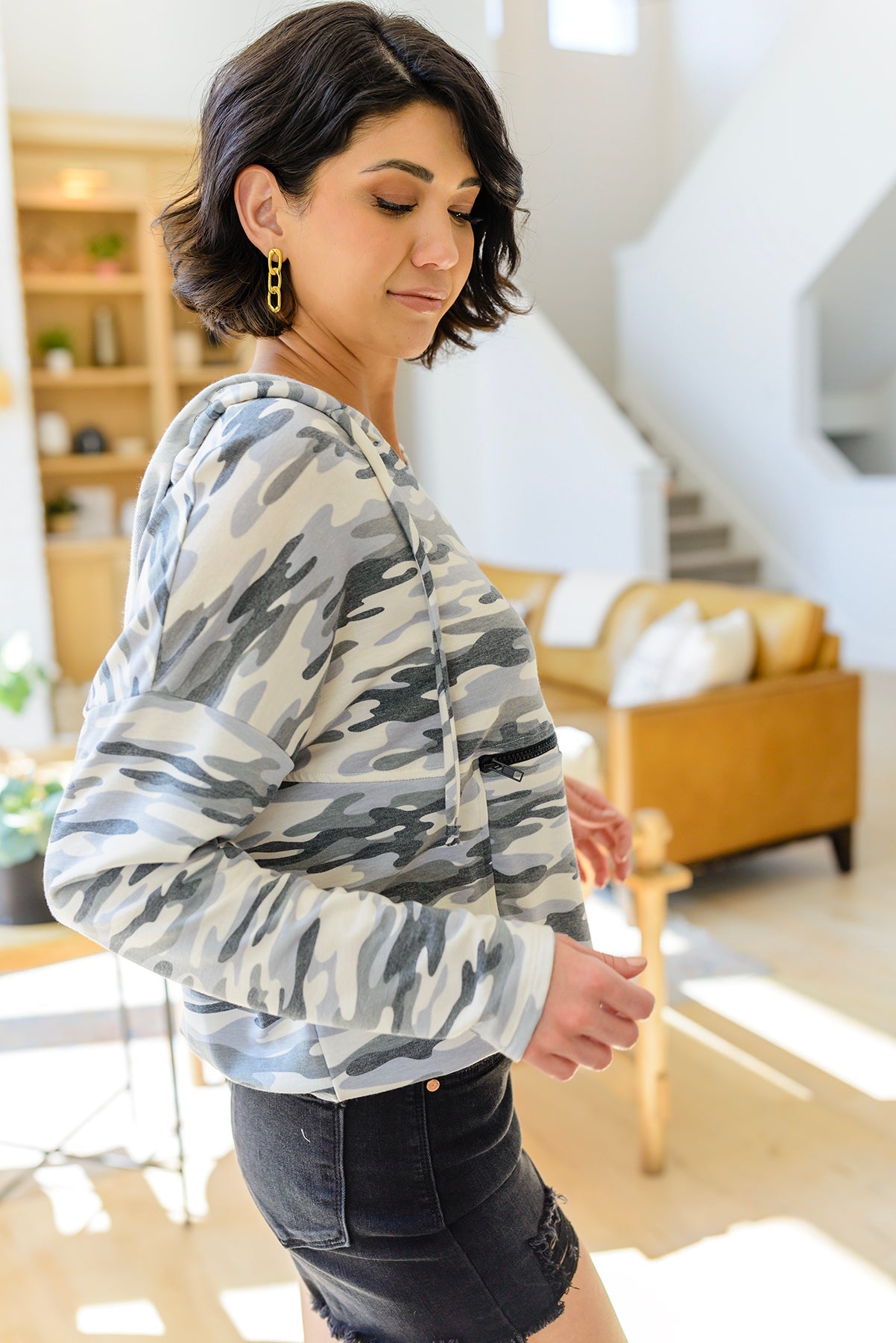 Hide And Seek Knit Camo Hoodie