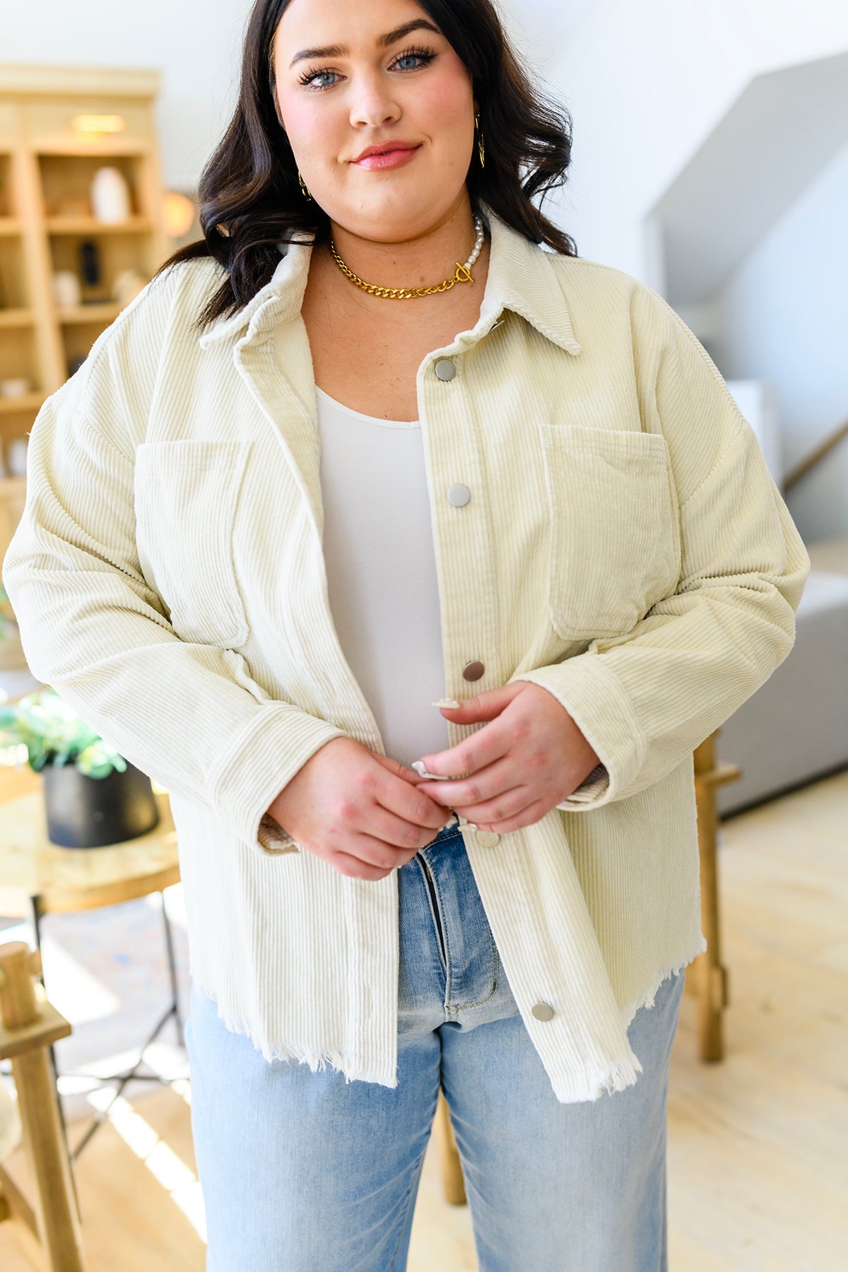 Invested In You Corduroy Shacket