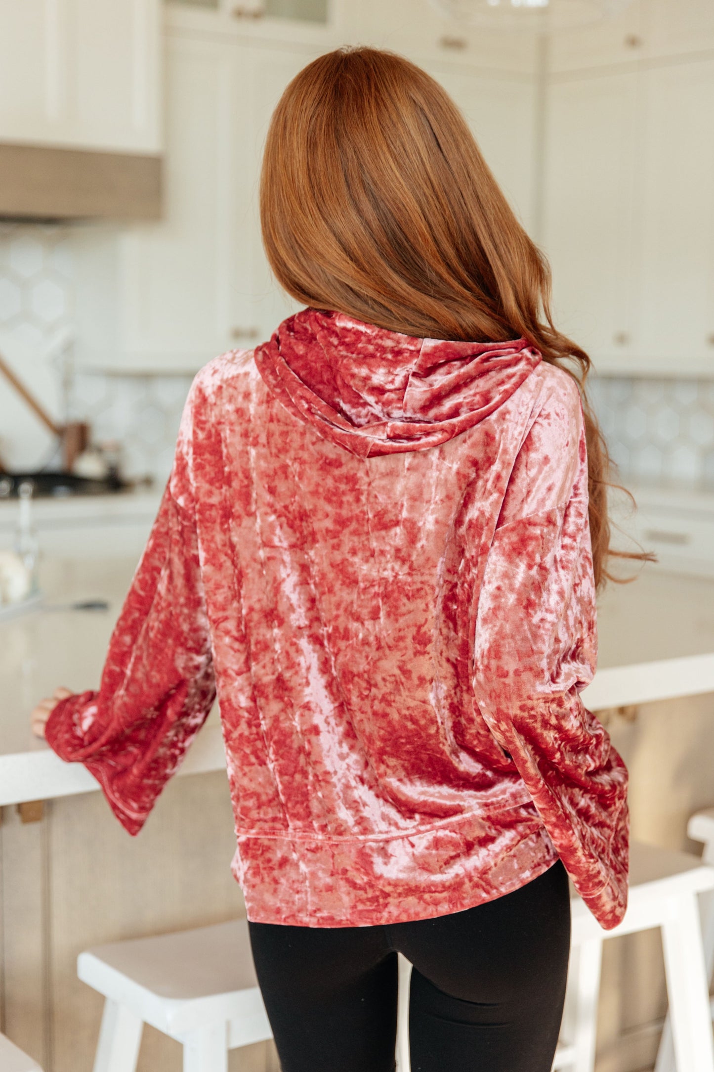 Jolt Of Energy Crushed Velvet Hoodie