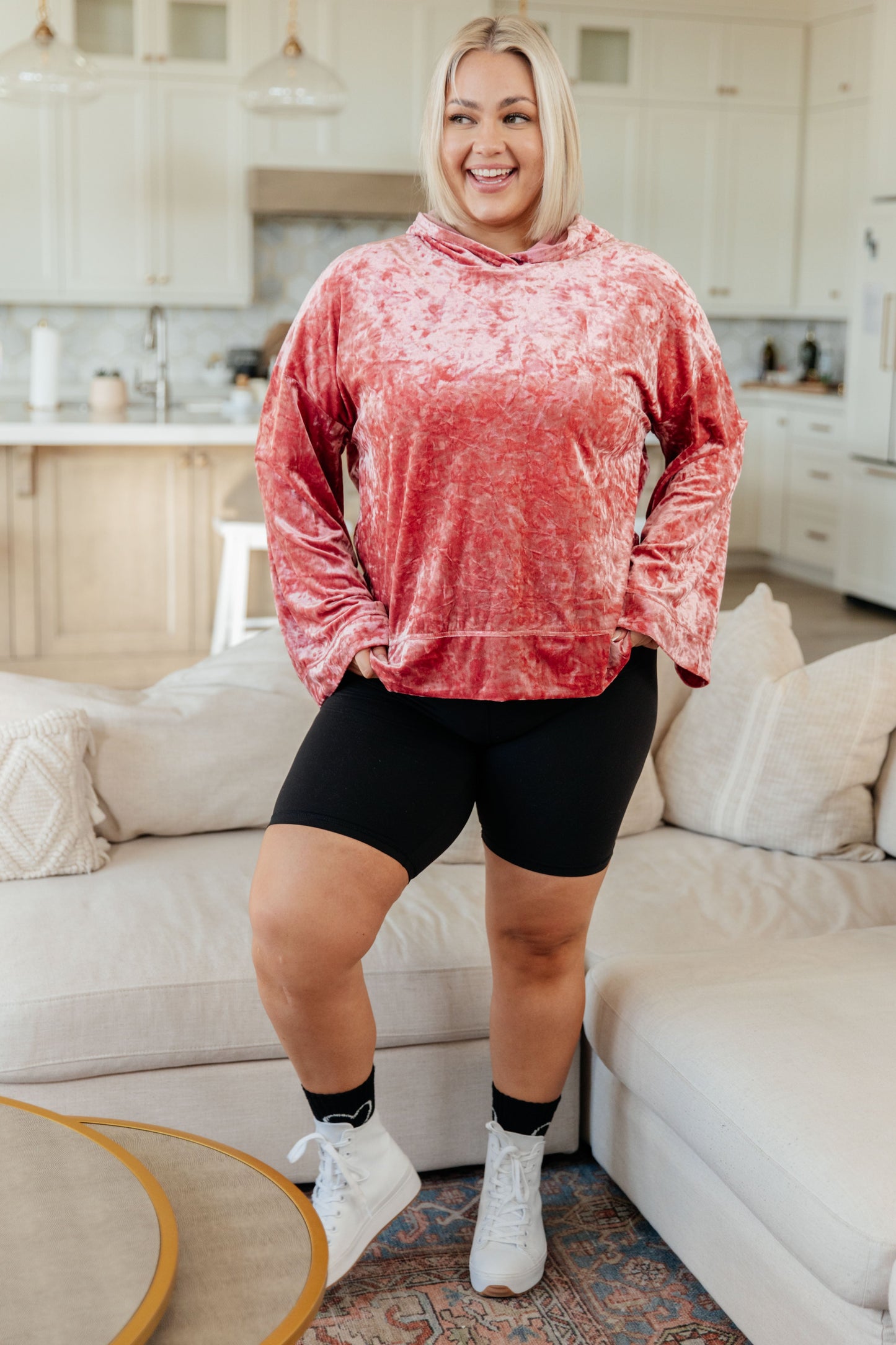 Jolt Of Energy Crushed Velvet Hoodie