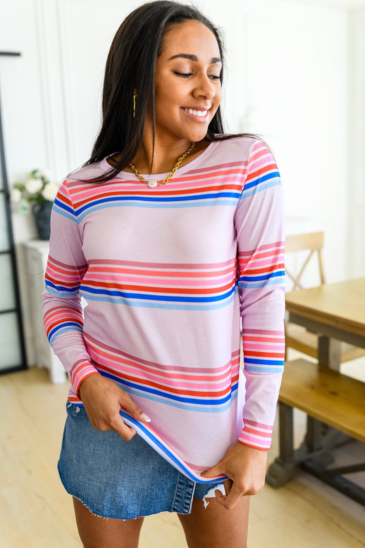 Sweet Like Candy Striped Long Sleeve Top