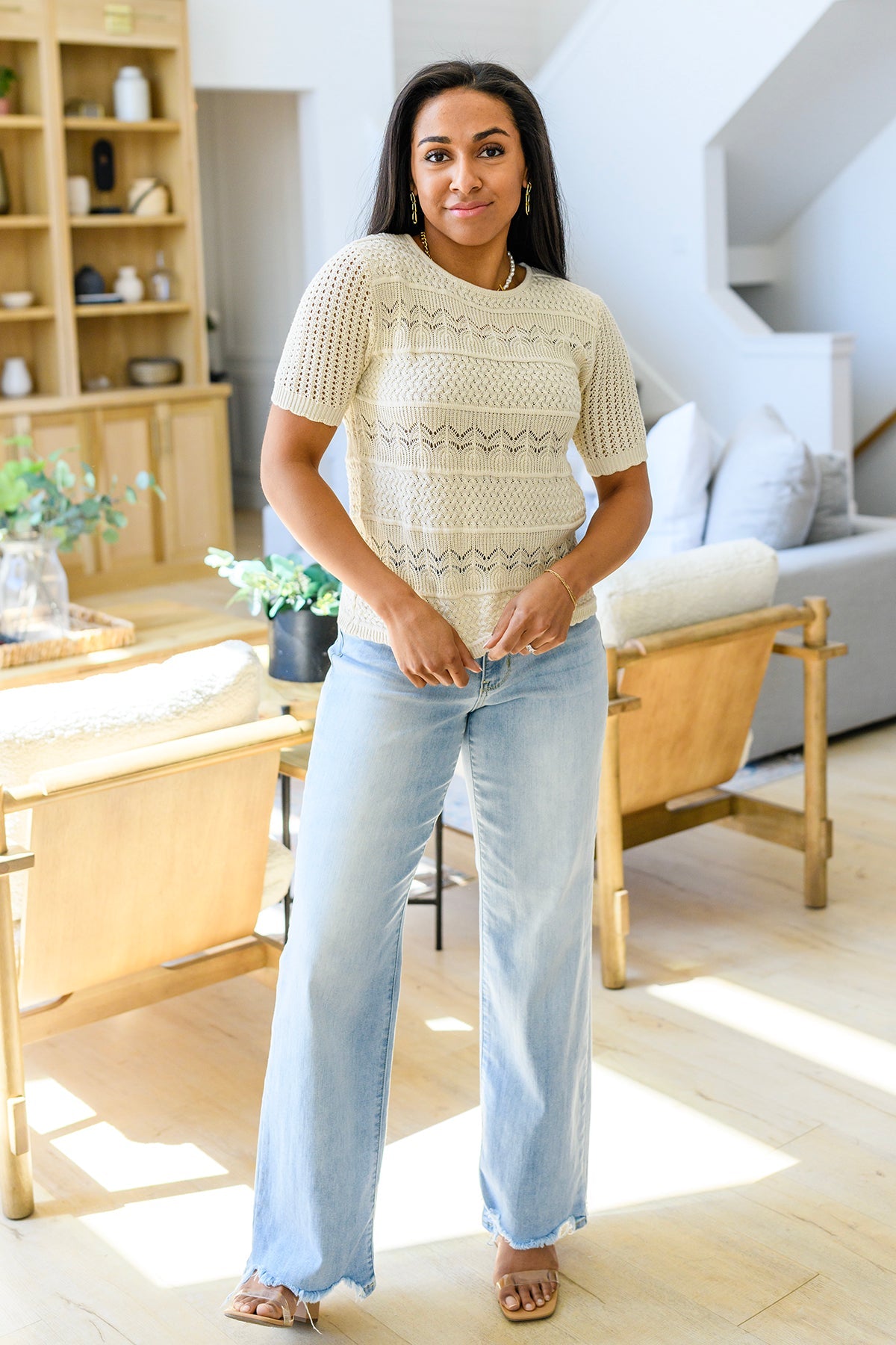 Thea Crochet Knit Top