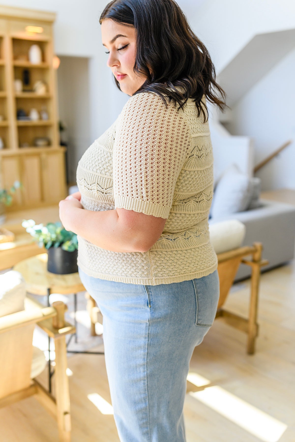 Thea Crochet Knit Top