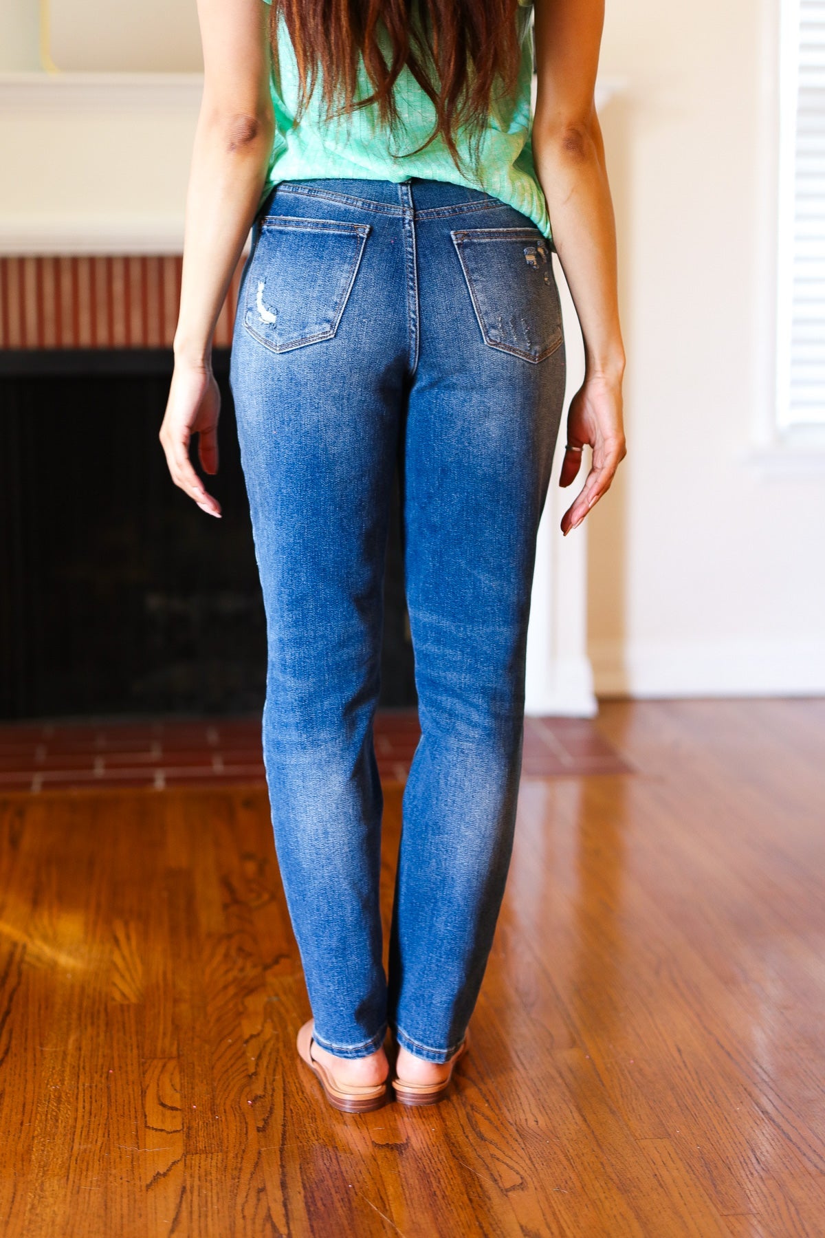 JUDY BLUE Every Day Dark Denim High Rise Slim Fit Jeans