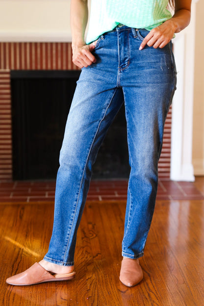 JUDY BLUE Every Day Dark Denim High Rise Slim Fit Jeans