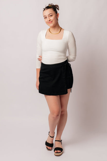 JUDY BLUE Bentli High Rise Side Tie Denim Skort