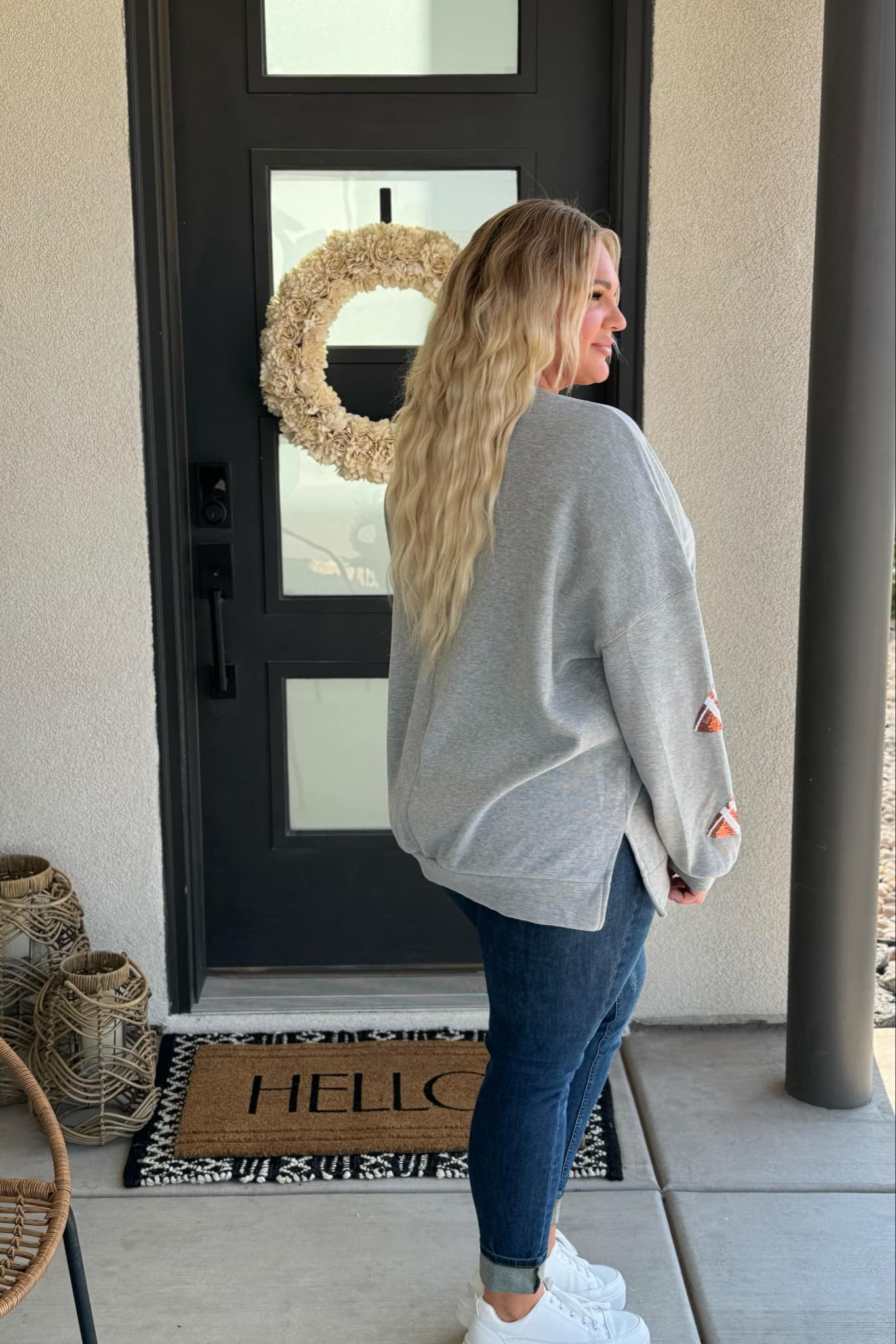 Game Day Sequin Football Sweatshirt