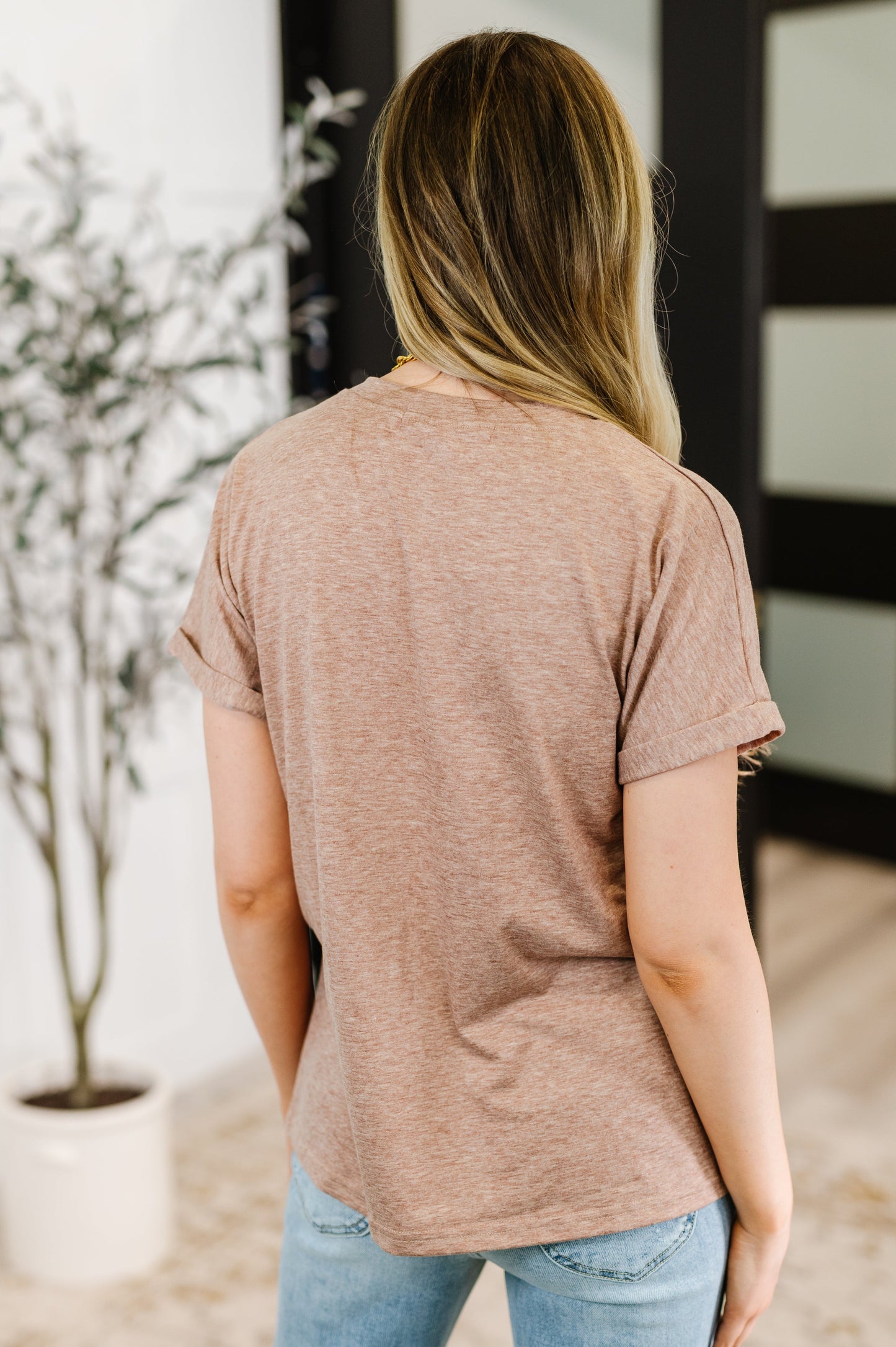 Haven Soft Taupe Henley Top