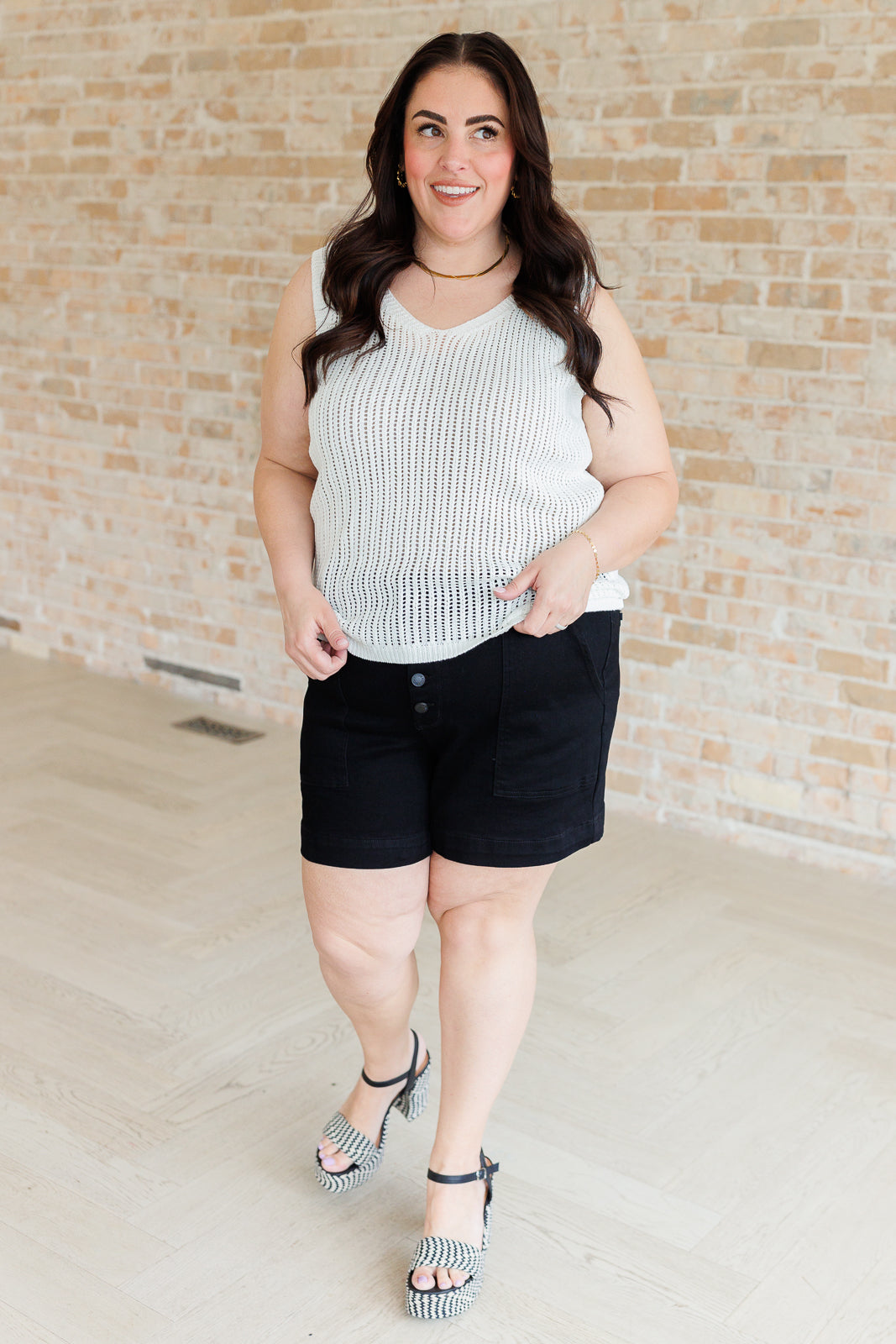 Shore Open Weave Sweater Tank Top