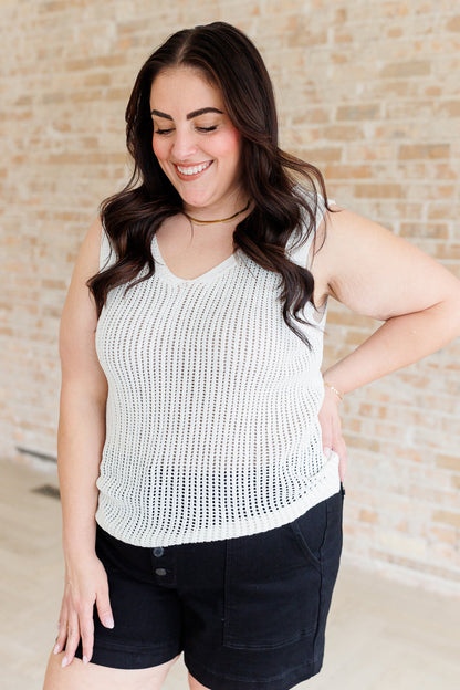 Shore Open Weave Sweater Tank Top