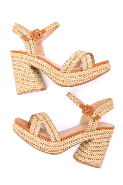 Bon Voyage Rope Woven Heeled Sandals