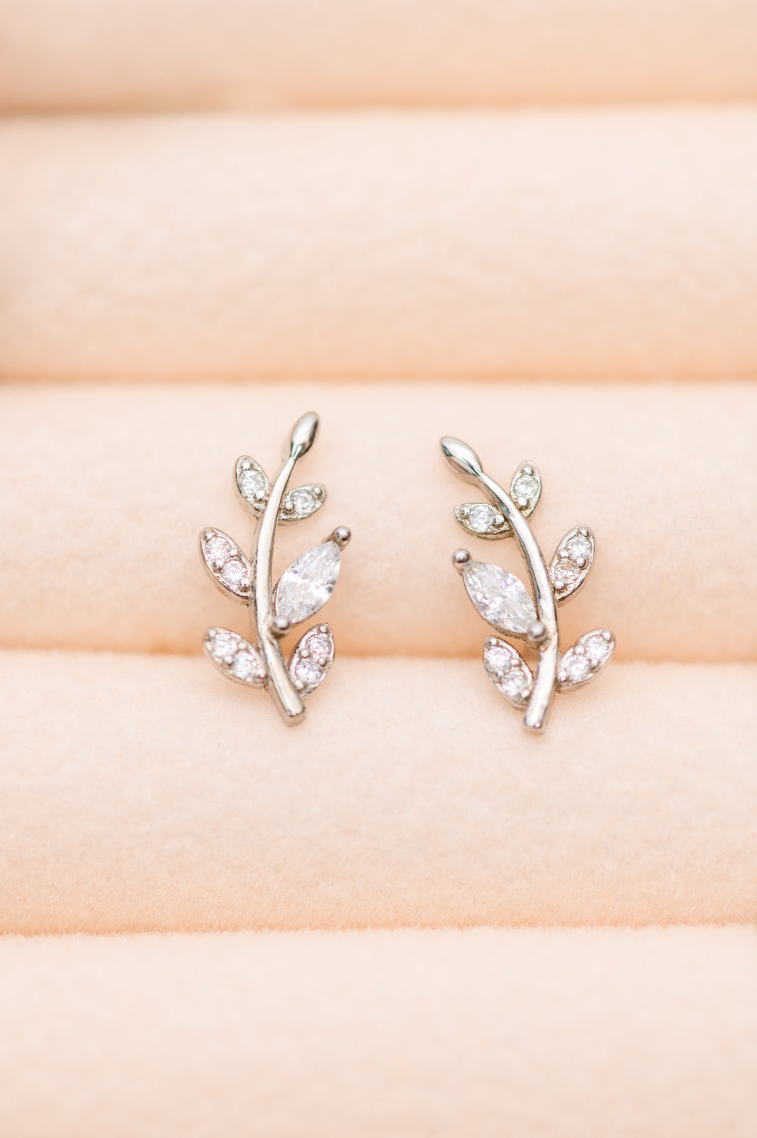 Sterling Silver Bright Vines Stud Earrings