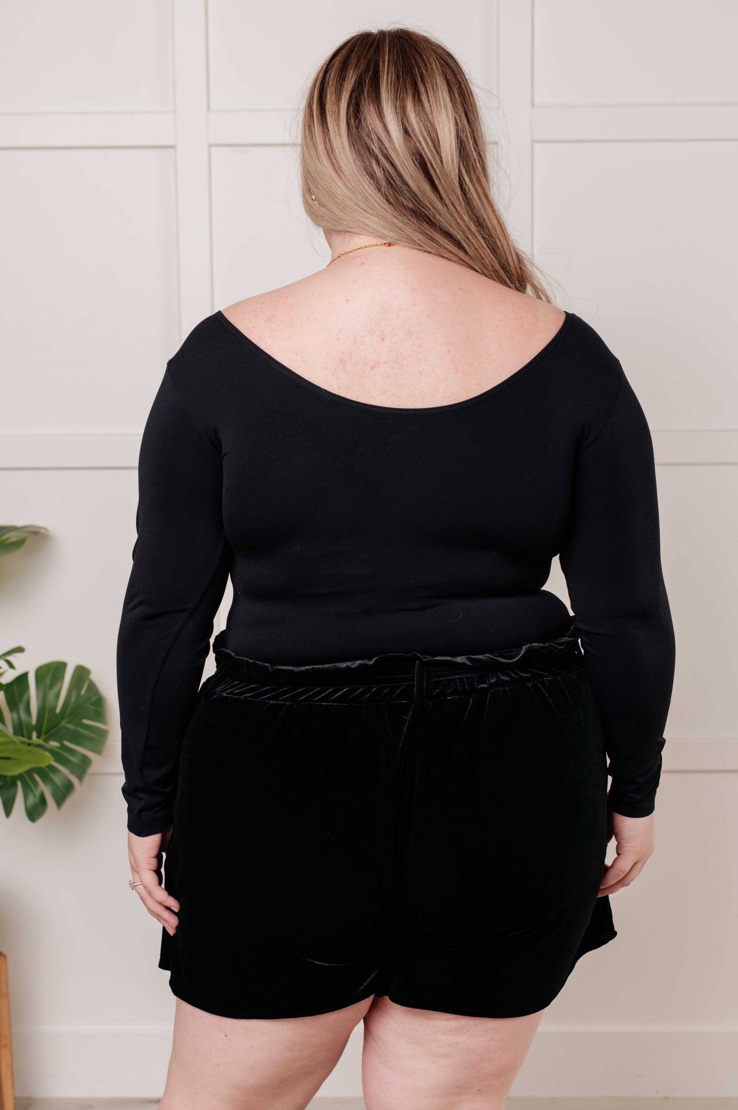 Bring In The Basics Seamless Reversible Long Sleeve Top, Black