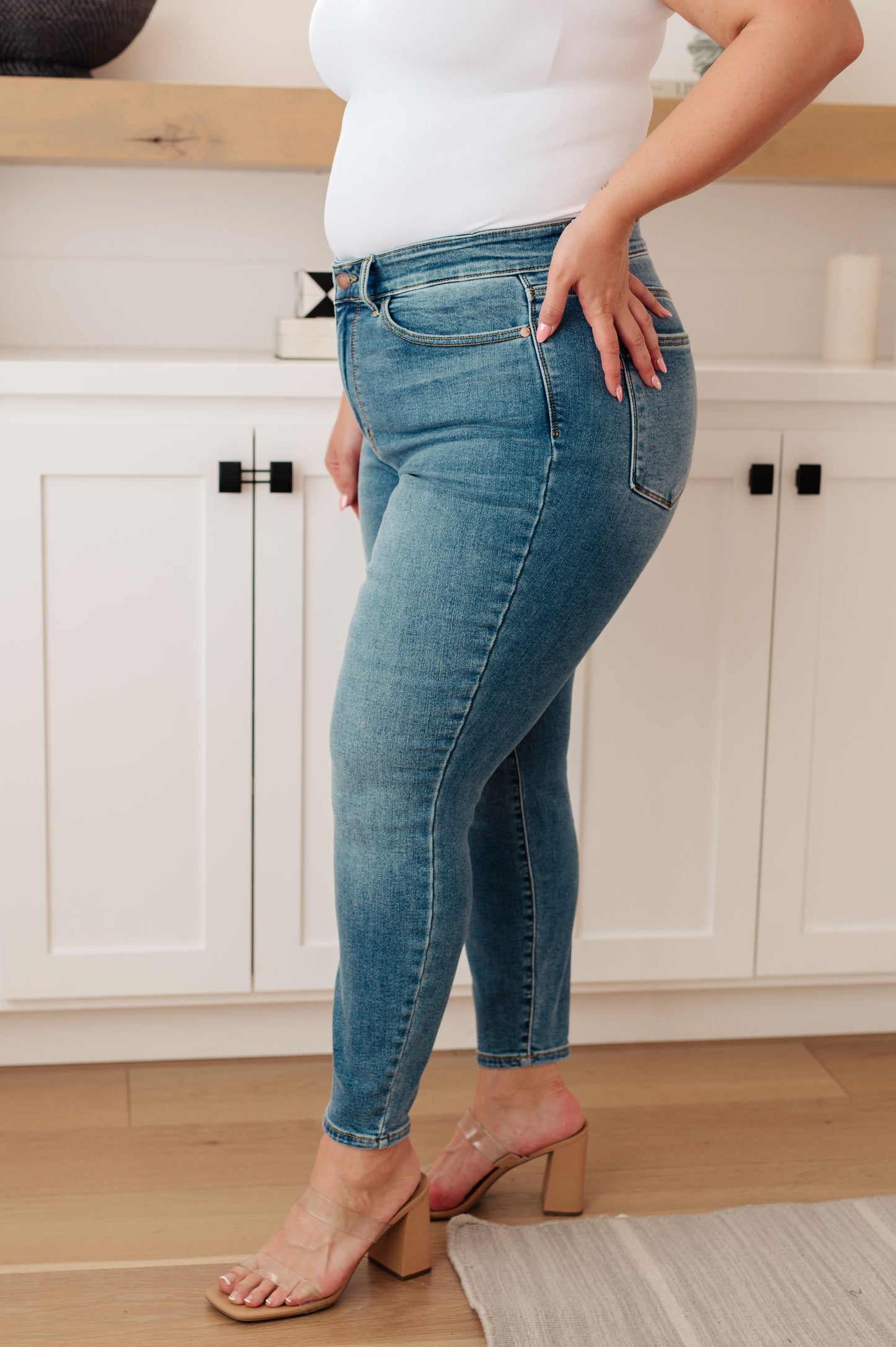 JUDY BLUE Bryant High Rise THERMAL Skinny Jeans