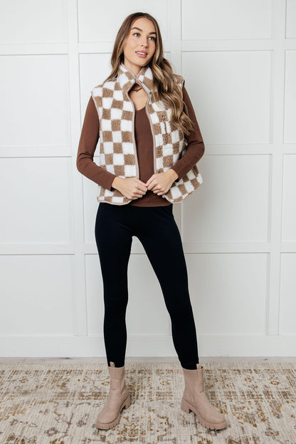 Cabin Checkered Fleece Vest