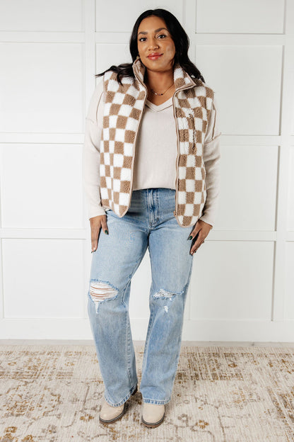 Cabin Checkered Fleece Vest