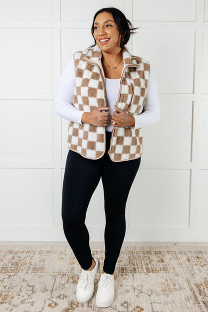 Cabin Checkered Fleece Vest