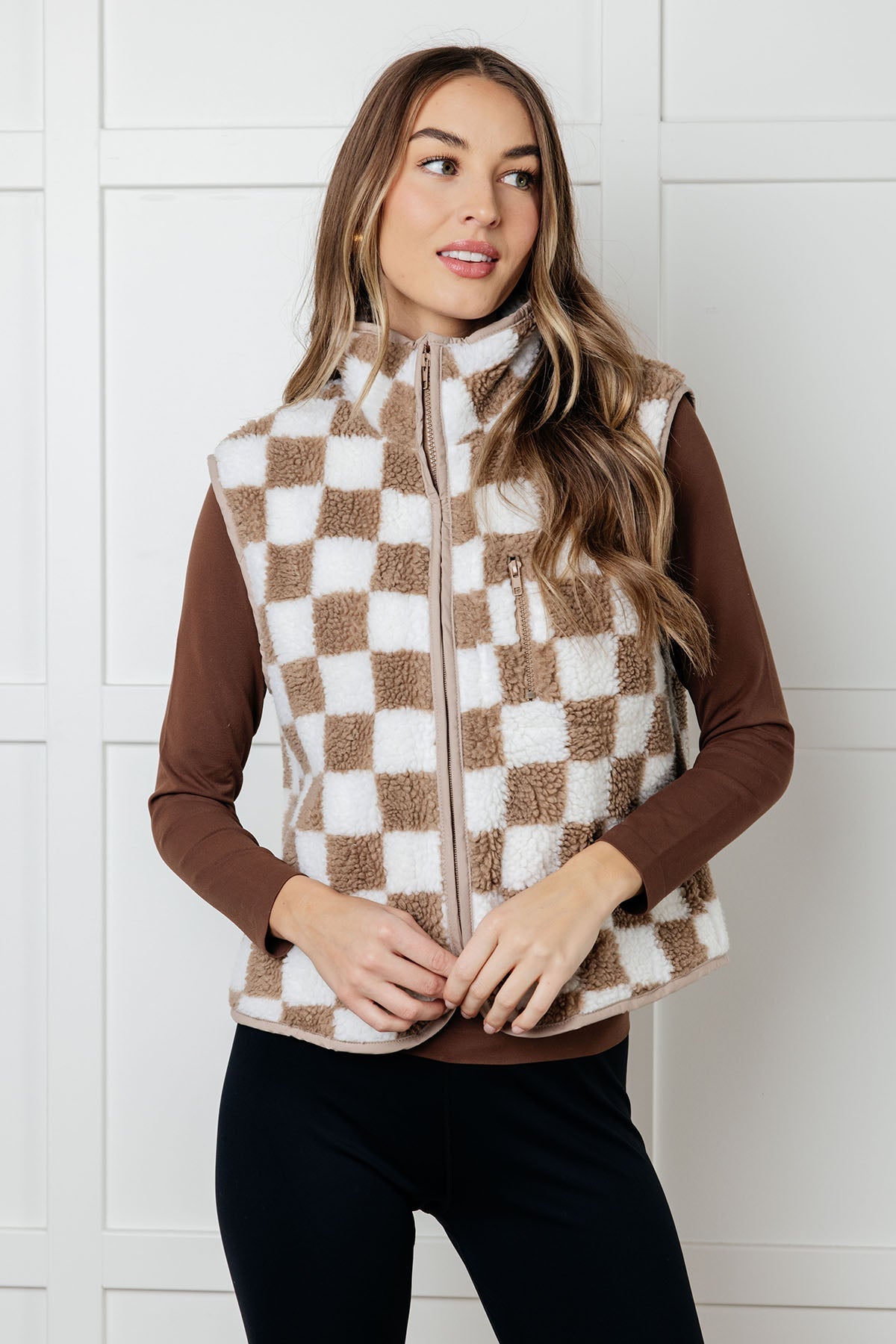 Cabin Checkered Fleece Vest