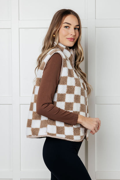 Cabin Checkered Fleece Vest
