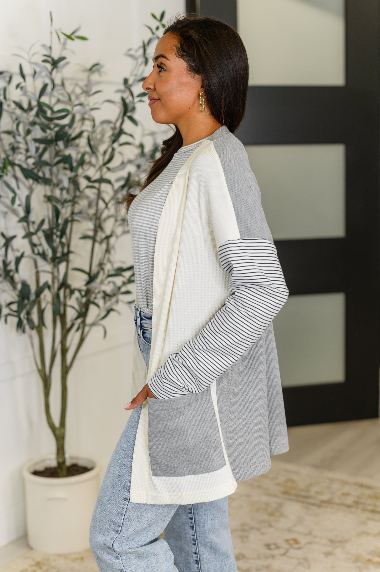 Sterling Cozy Color Block Cardigan