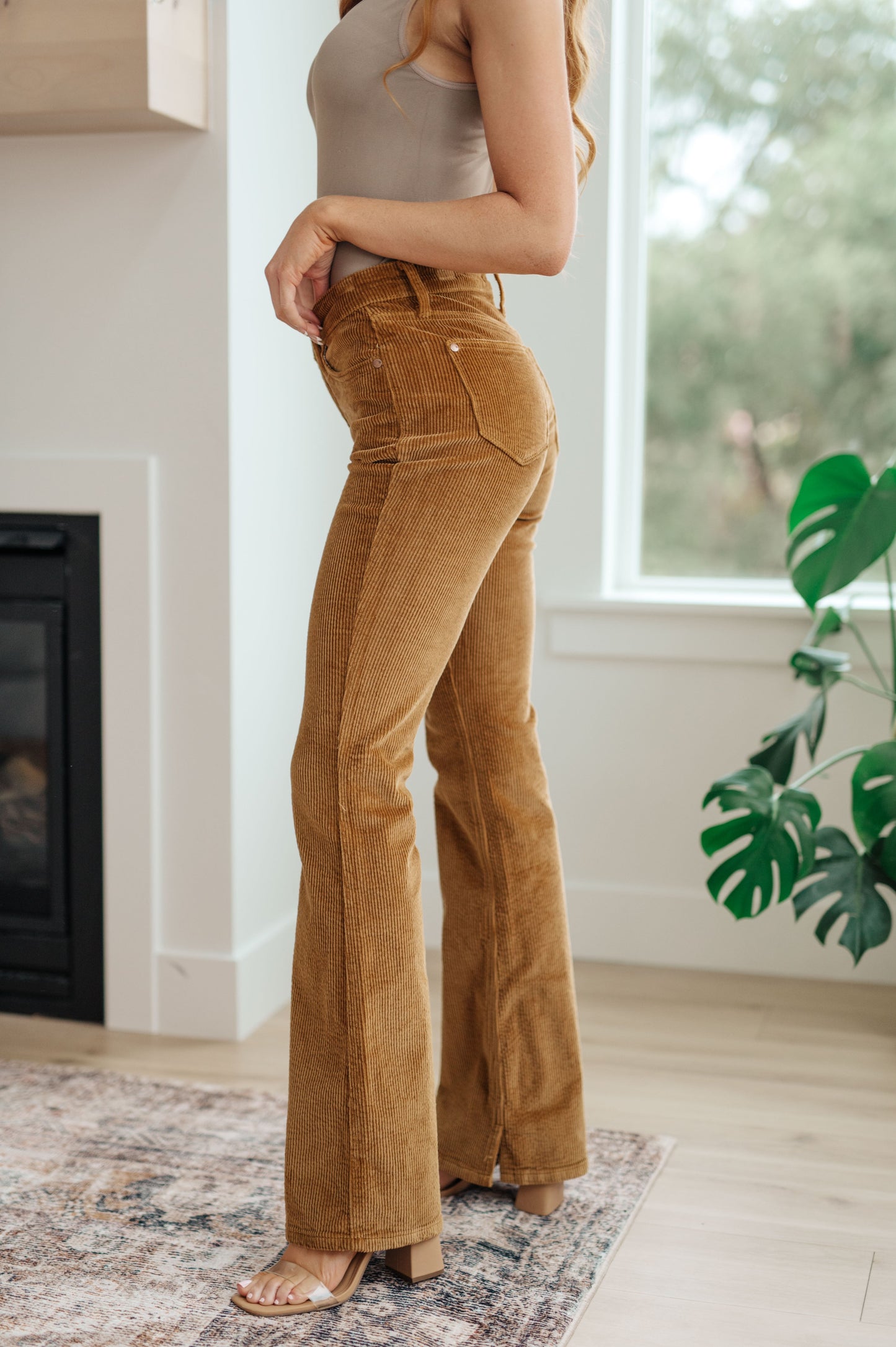 JUDY BLUE Camel Bootcut Corduroy Pants