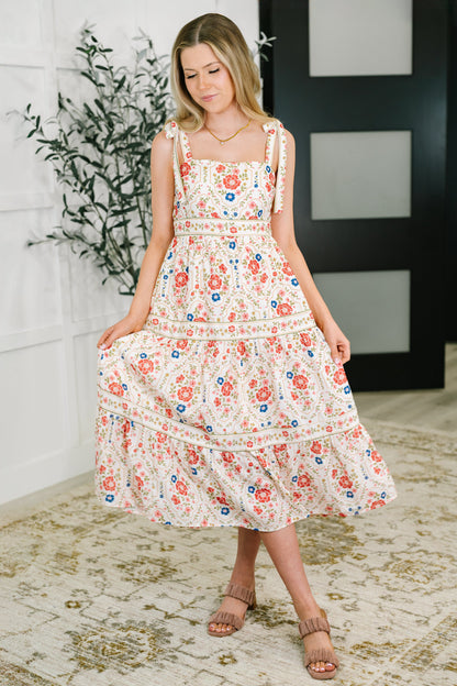 Country Crush Tie Strap Midi Dress