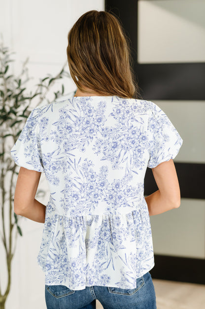 Posie Floral Bow Detail Blouse