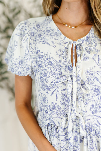 Posie Floral Bow Detail Blouse