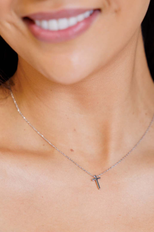 Sterling Silver Dainty Cross Necklace